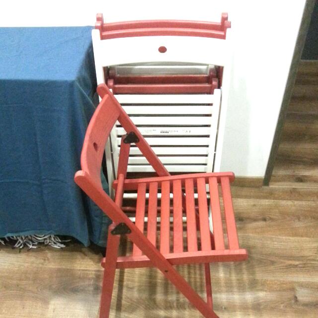 Wooden Foldable Chairs From Ikea , Babies & Kids, Baby Nursery & Kids