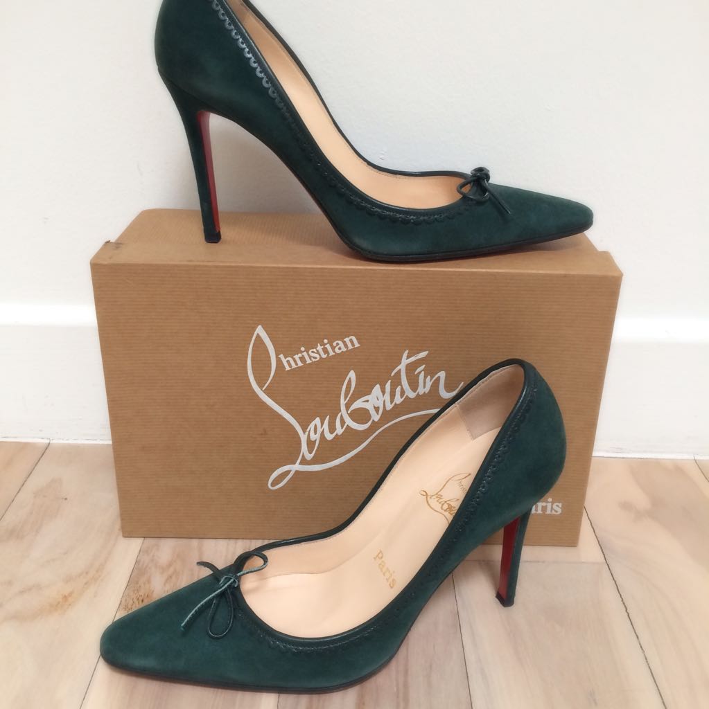 christian louboutin green heels