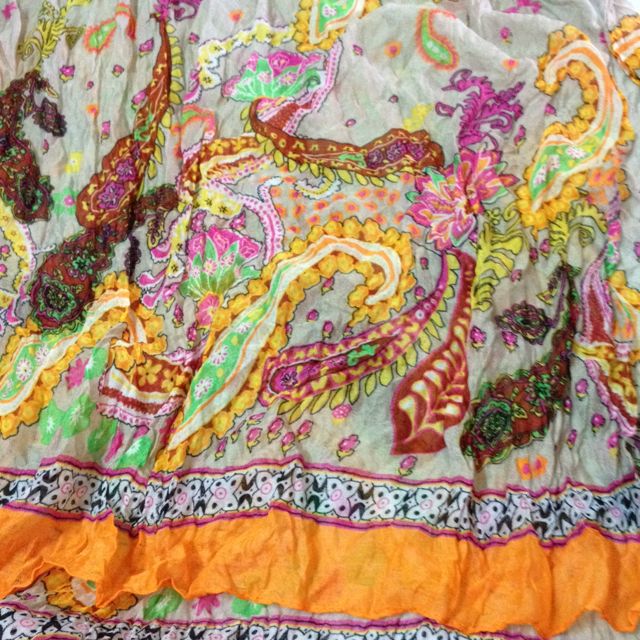 printed wide shawl
