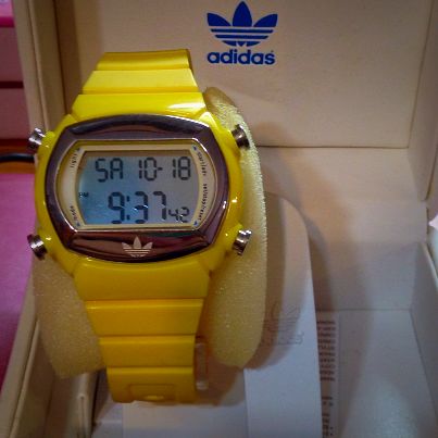 yellow adidas watch