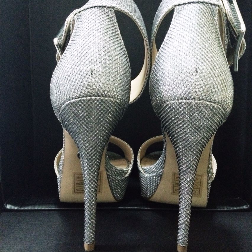 Bebe Silver Heels Women s Fashion Footwear Heels on Carousell