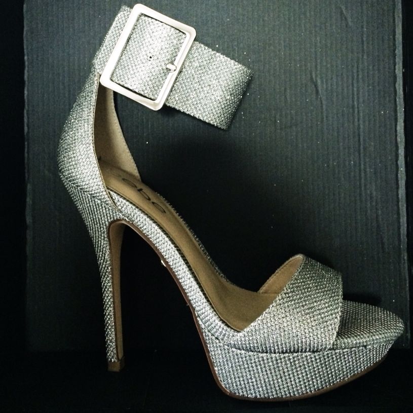 Bebe silver heels shop