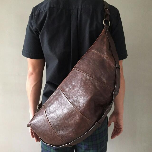 YSL 2001SS (Tom Ford era) Mombasa Sling Bag (Brown Leather), Men's Fashion,  Bags, Sling Bags on Carousell