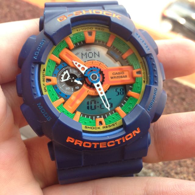 Casio G Shock Blue Analog GA110FC