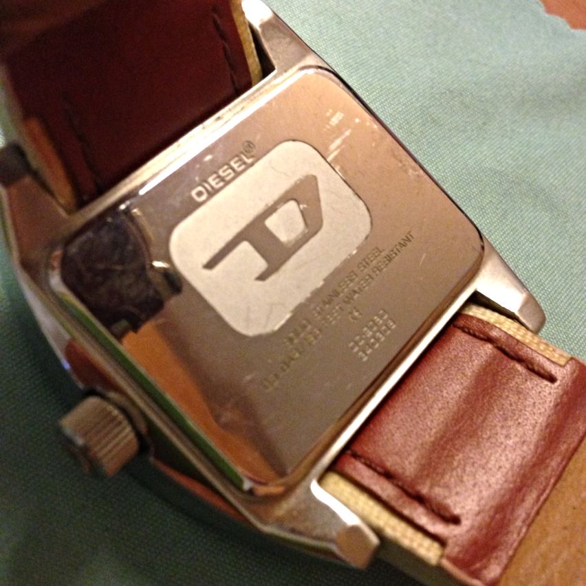 Diesel DZ2060 Huge Wrist Watch Brown Leather 44mm Large Strap 