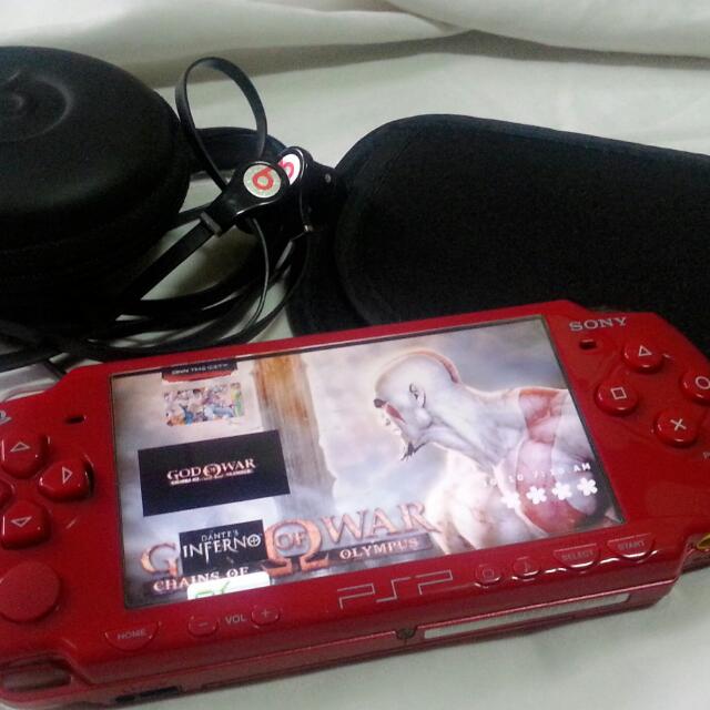 Psp Red God Of War Limited Edition Toys Games On Carousell