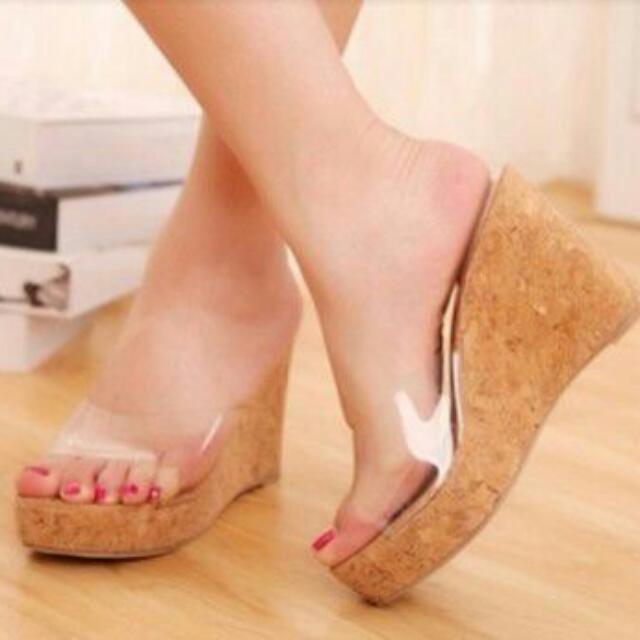 Transparent wedges shop