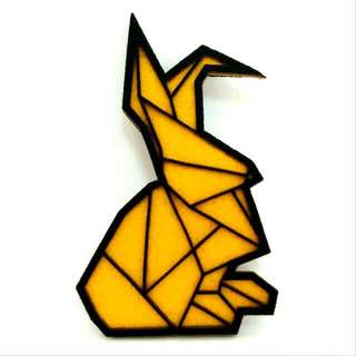 Origami Bunny Brooch