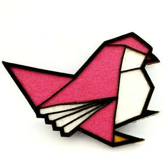 Origami Bird Brooch