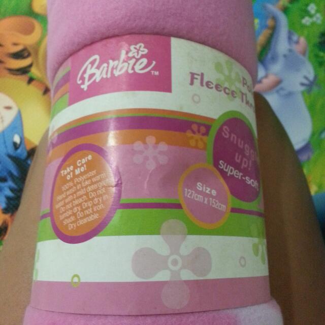 Barbie plush blanket hotsell