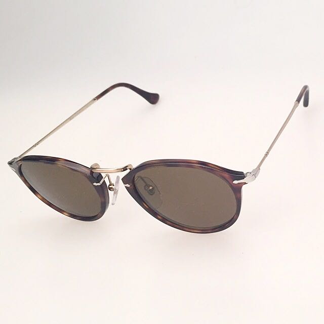 Persol 3046 S Classy Unisex Havana Gold Sunglasses Men s Fashion