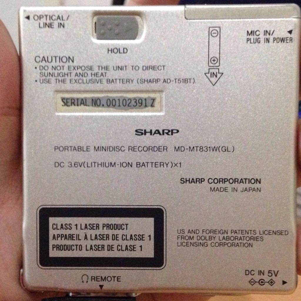 Used Sharp Minidisc Player/Recorder MDMT831 And MD Collection, Audio