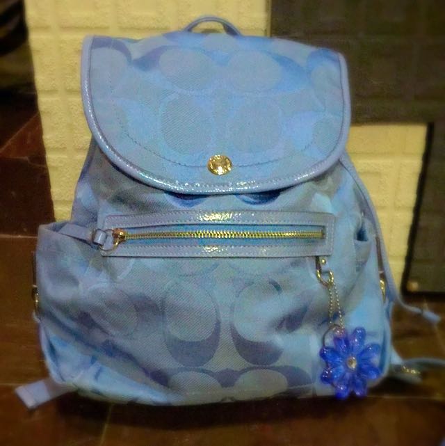 coach sky blue bag