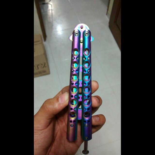 Rainbow Benchmade Trainer Balisong Buttefly Knife Men S Fashion