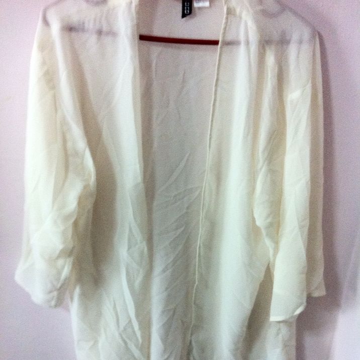 White see through cardigan hot sale
