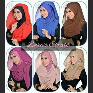 Instant Drappery Shawl With Inner Attached