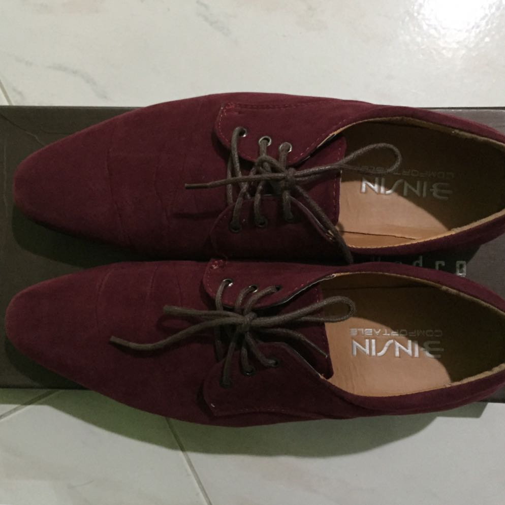 Smart Casual Dark Red Shoes US9 Men s Fashion Footwear Casual