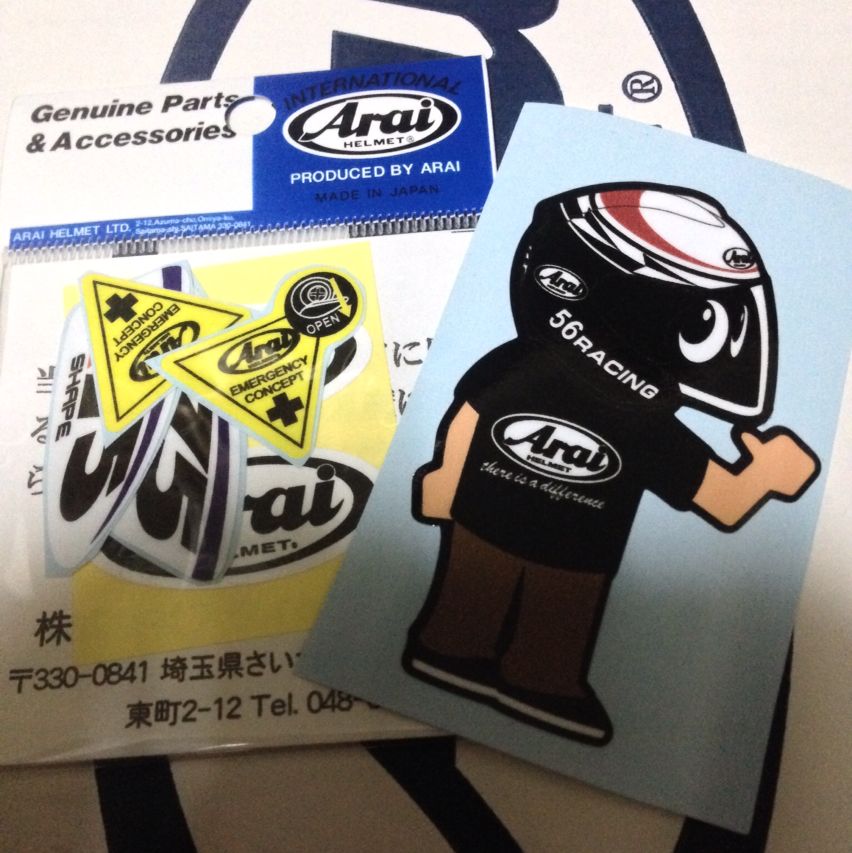 Arai Mascot & Full Shield Sticker, Cars on Carousell
