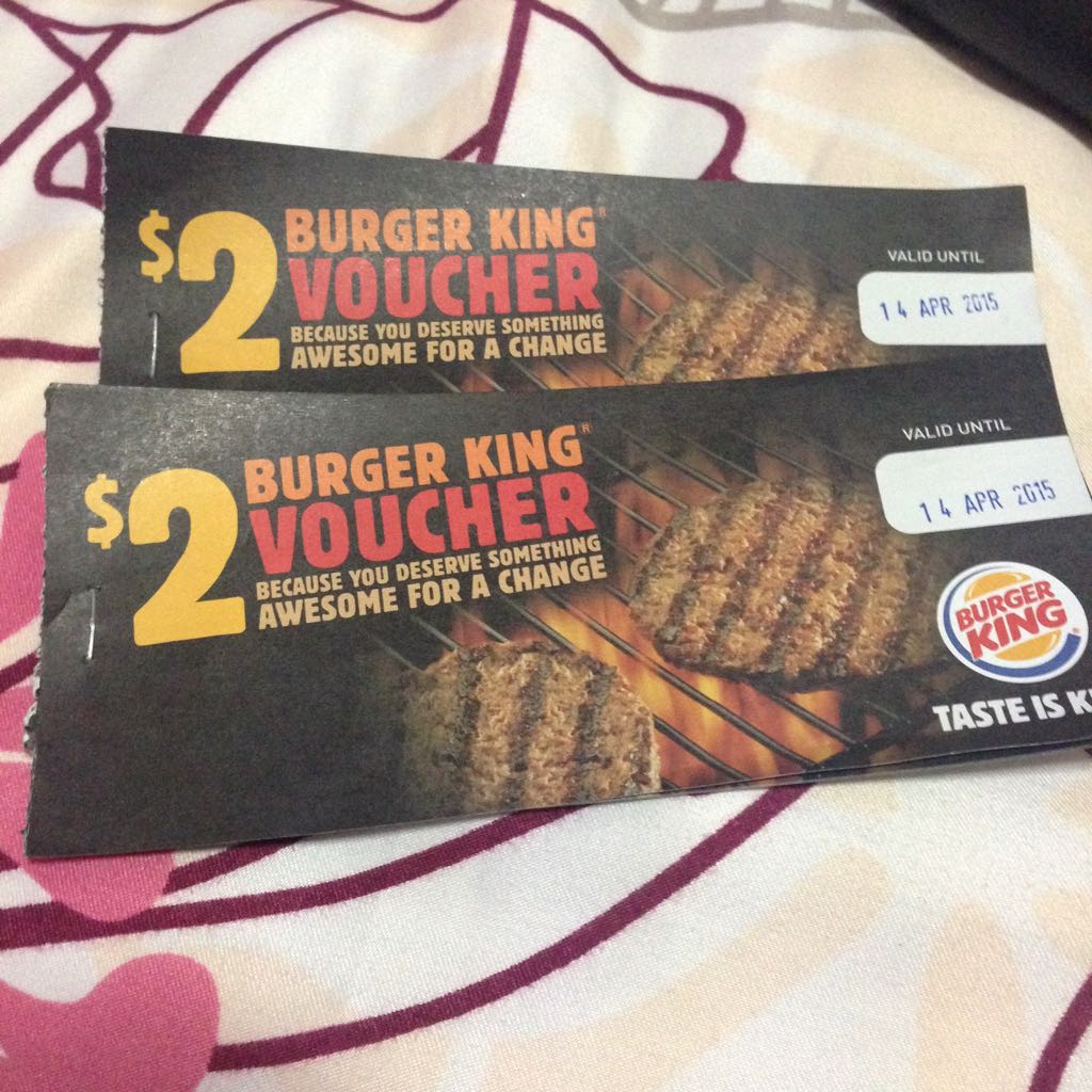 Burger King Vouchers, Tickets & Vouchers, Vouchers on Carousell