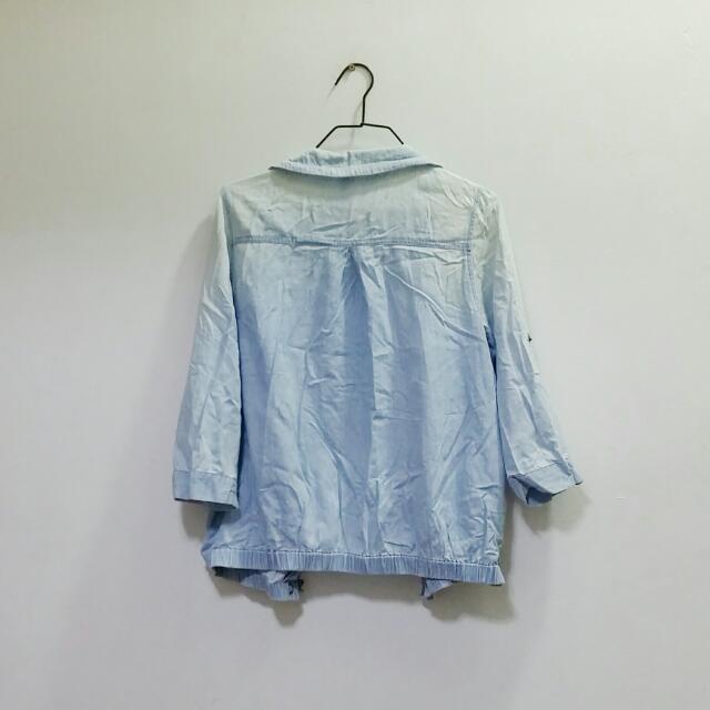 Light Blue Bomber Jacket , Women's Fashion, Coats, Jackets and