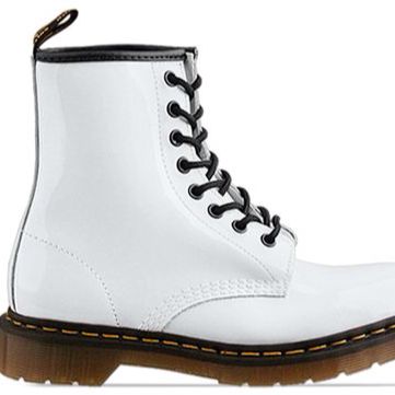 Authentic White Patent Doc Martens, Women's Fashion, Footwear, Loafers ...