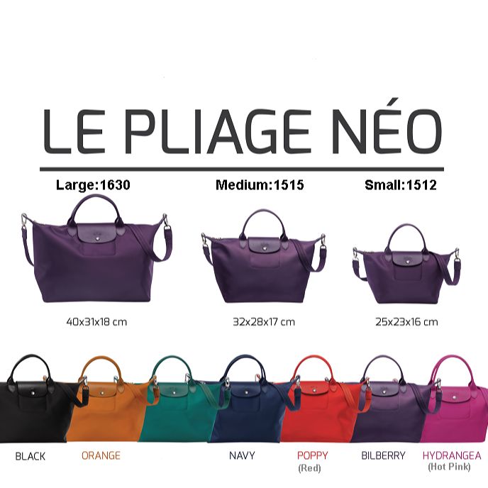 Longchamp size shop