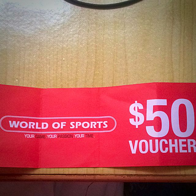 Voucher 50 World Of Sports, Tickets & Vouchers, Vouchers on Carousell