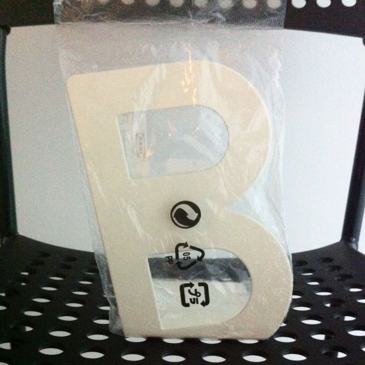 IKEA Bookend Letter 'B' White, Hobbies & Toys, Stationery & Craft
