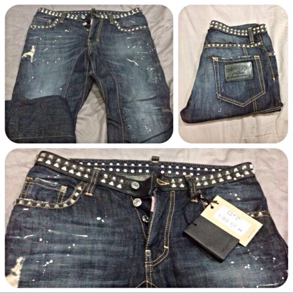 dsquared jeans leather