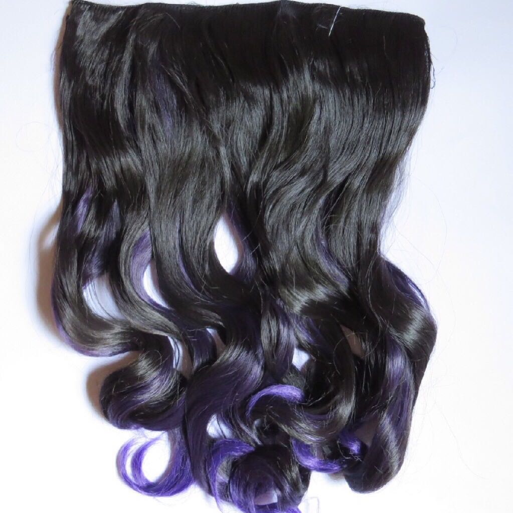 Black Purple Ombre Hair Extension Women S Fashion On Carousell