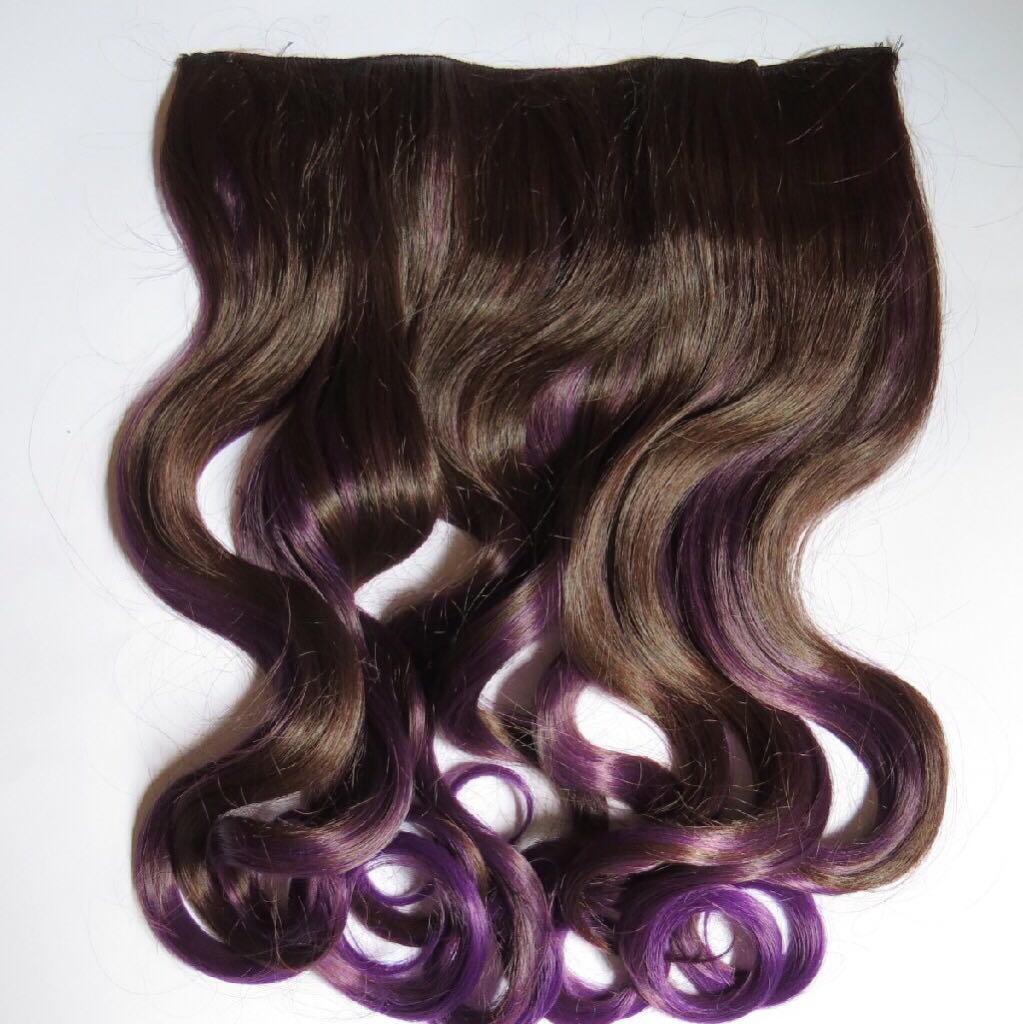 Dark Brown Purple Ombre Hair Extension Women S Fashion On Carousell