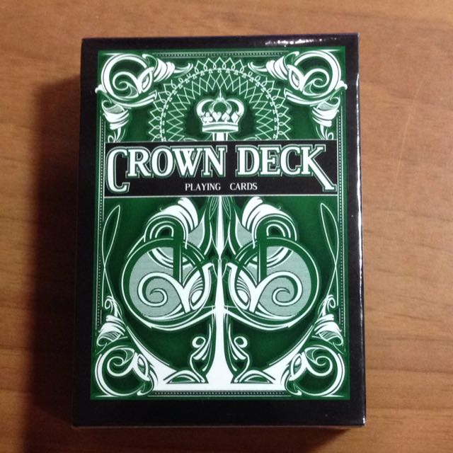 New Sealed Crown Deck Green V2 Playing Cards Poker Size USPCC Custom Limited Ed 
