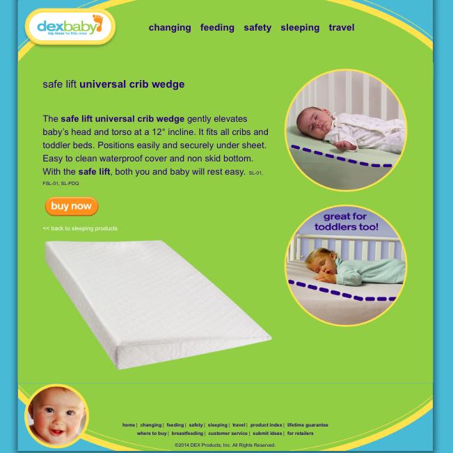 Dexbaby safe lift universal crib wedge 2025