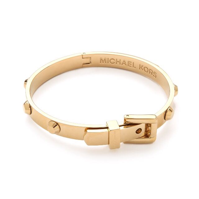 michael kors gold buckle bangle