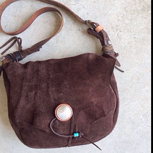 woodland leather sling bag
