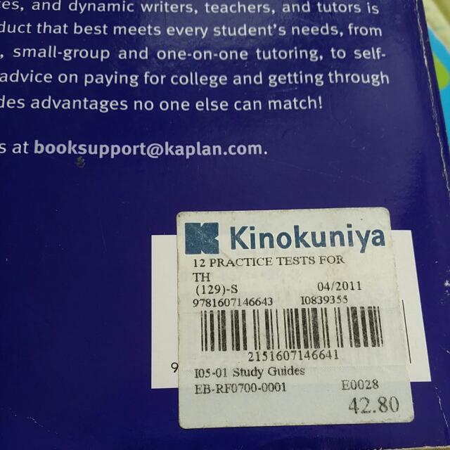 Kaplan Sat Practice Book Books Stationery On Carousell