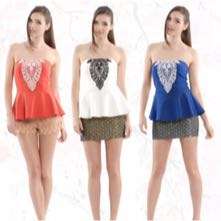 Her Velvet Vase Orient Appliqué Orient Bustier
