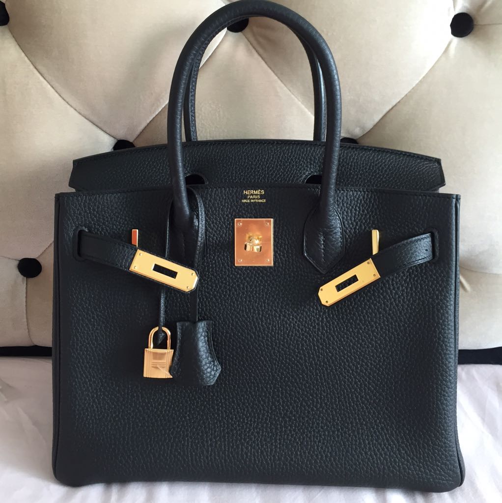 Hermes b30 Black Togo GHW #R, Luxury, Bags & Wallets on Carousell