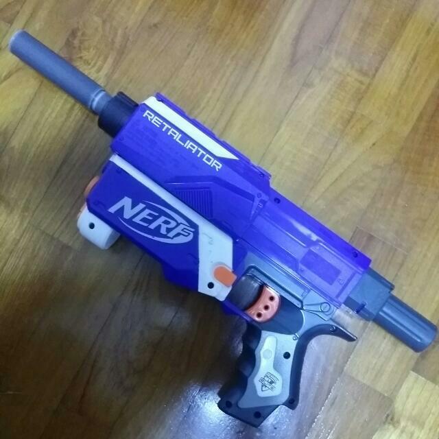 Nerf Retaliator ( Modded, Xplorer Retaliator Tropper Kit, Brass Barrel