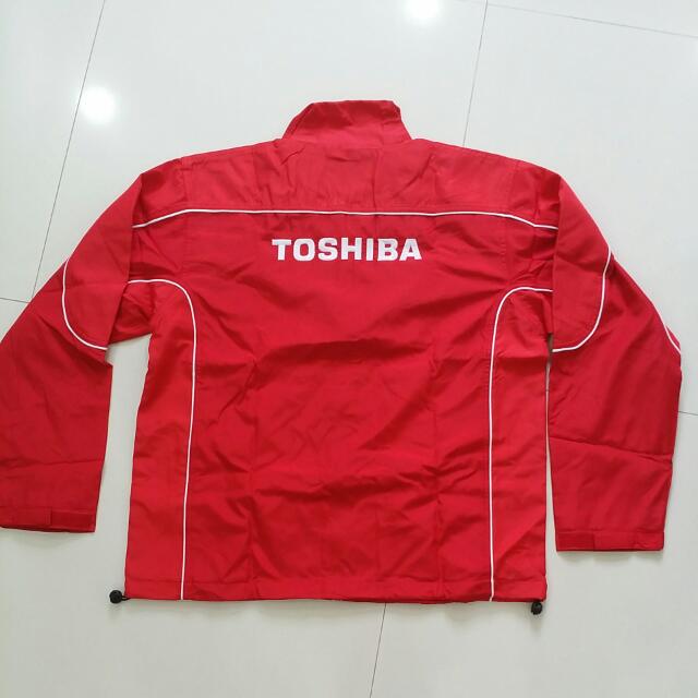 Red zip online up windbreaker