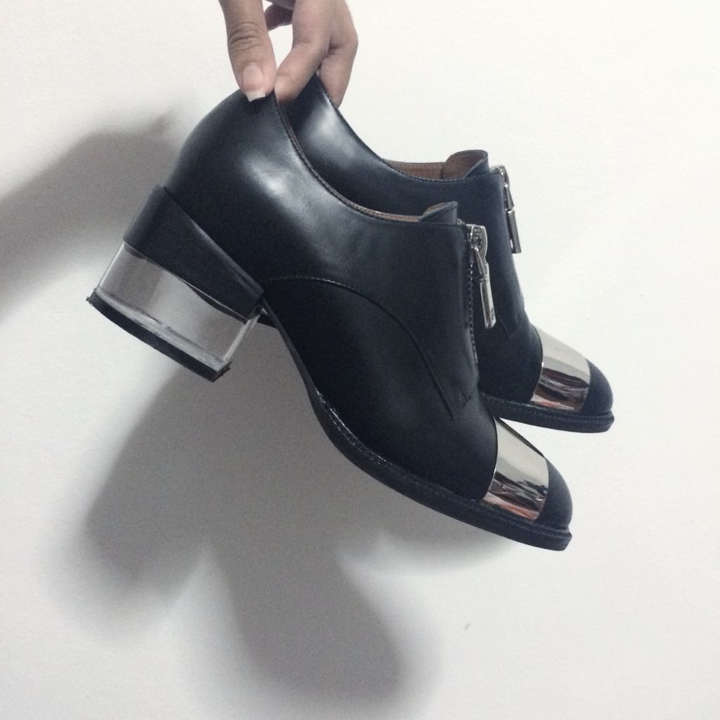 Jeffrey Campbell Kehoe Lucite Heel Oxford Women s Fashion