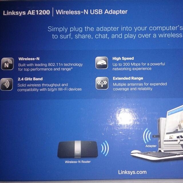 Linksys AE1200, Wireless N Usb Adapter, Computers & Tech, Parts