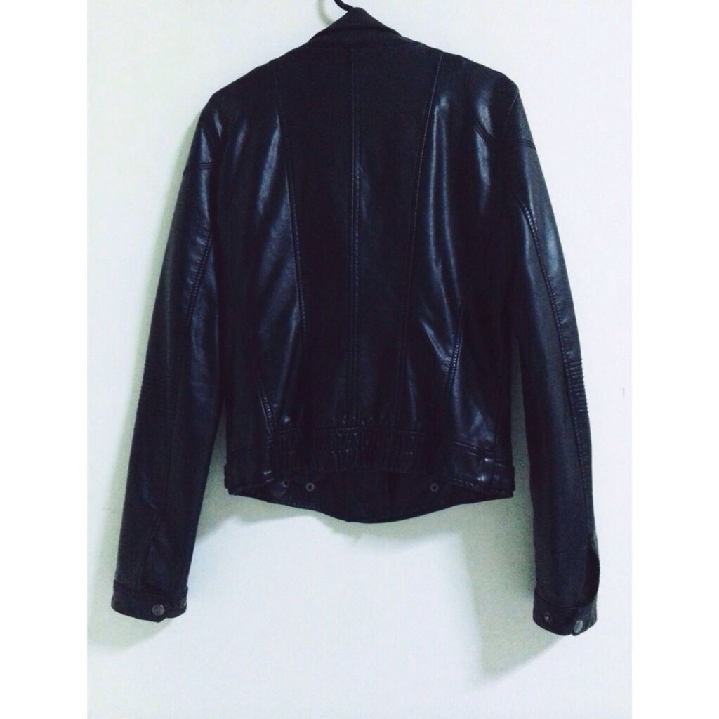 zara trf collection leather jacket