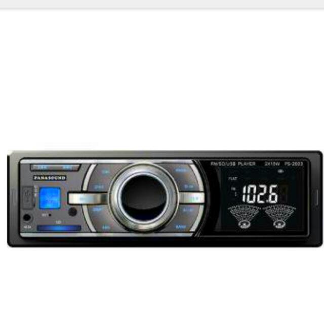 Panasound Single Din FM and MP3 Stereo Receiver with USB Port and SD