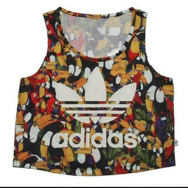 Adidas crop jumper topshop top