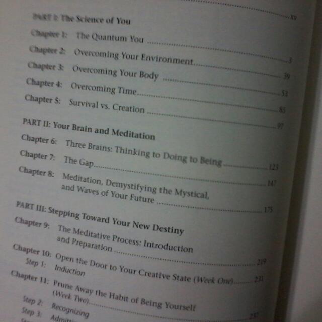 Breaking The Habit Of Being Yourself By Dr Joe Dispenza Books Stationery On Carousell