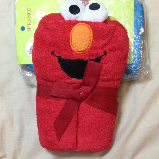 Cute Elmo Hooded Towels Babies Kids Babies Kids Fashion on