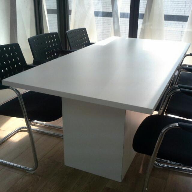 1 Set (1 Long Table And 4 Chairs) Used For Sale, Furniture & Home Living, Furniture, Tables