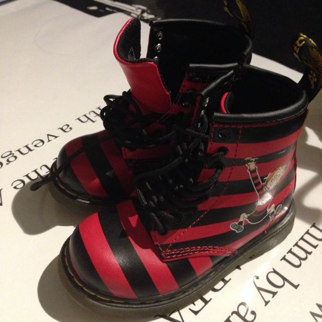 kids red dr martens