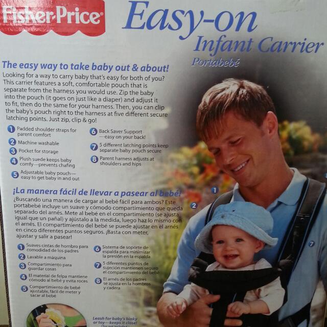 Fisher Price Easy On Baby Carrier Babies Kids Infant Playtime on Carousell